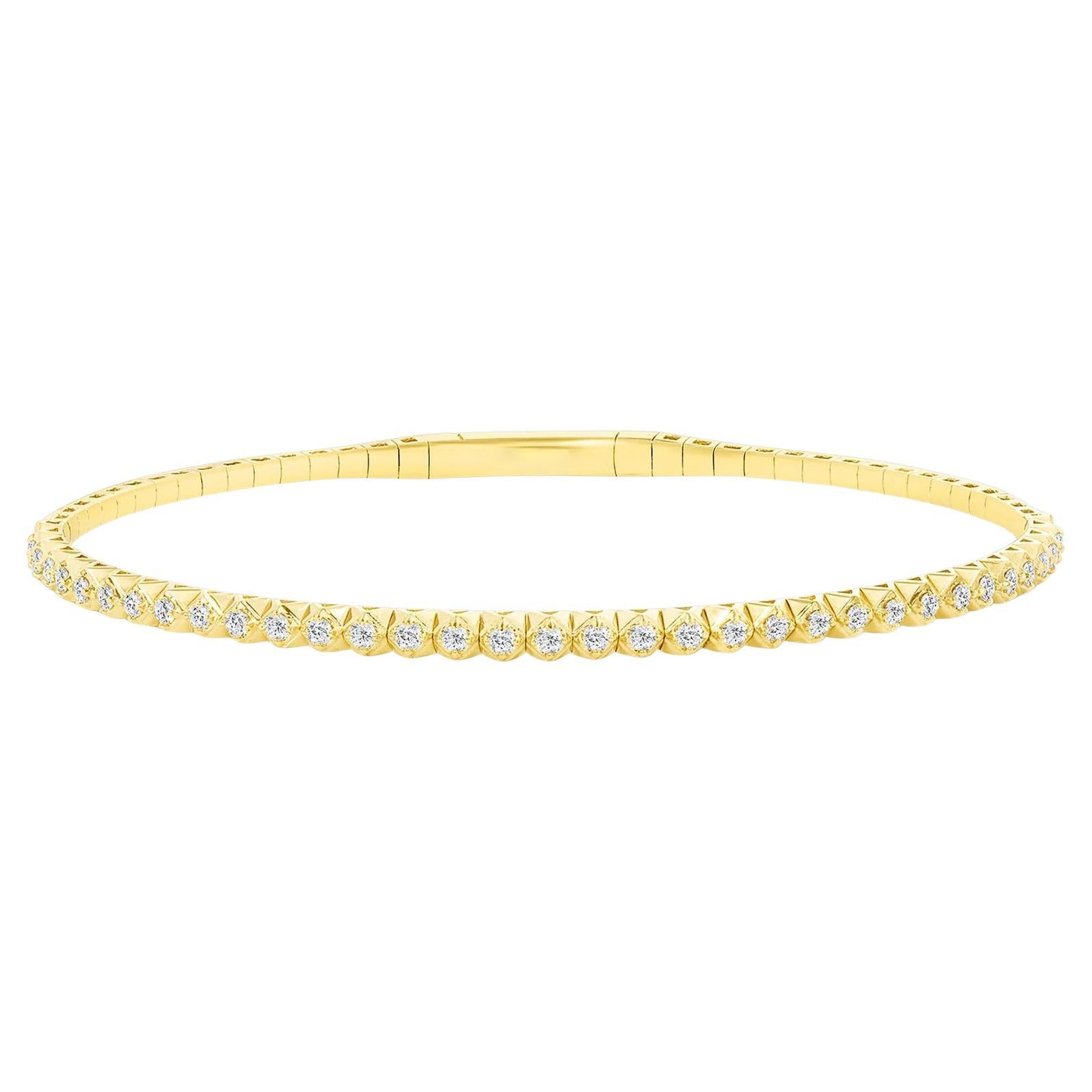 Diamond Flexi 14K Gold Bangle Bracelet