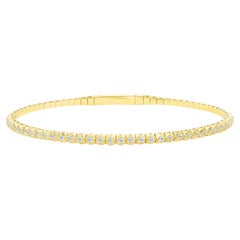 Diamond Flexi 14K Gold Bangle Bracelet