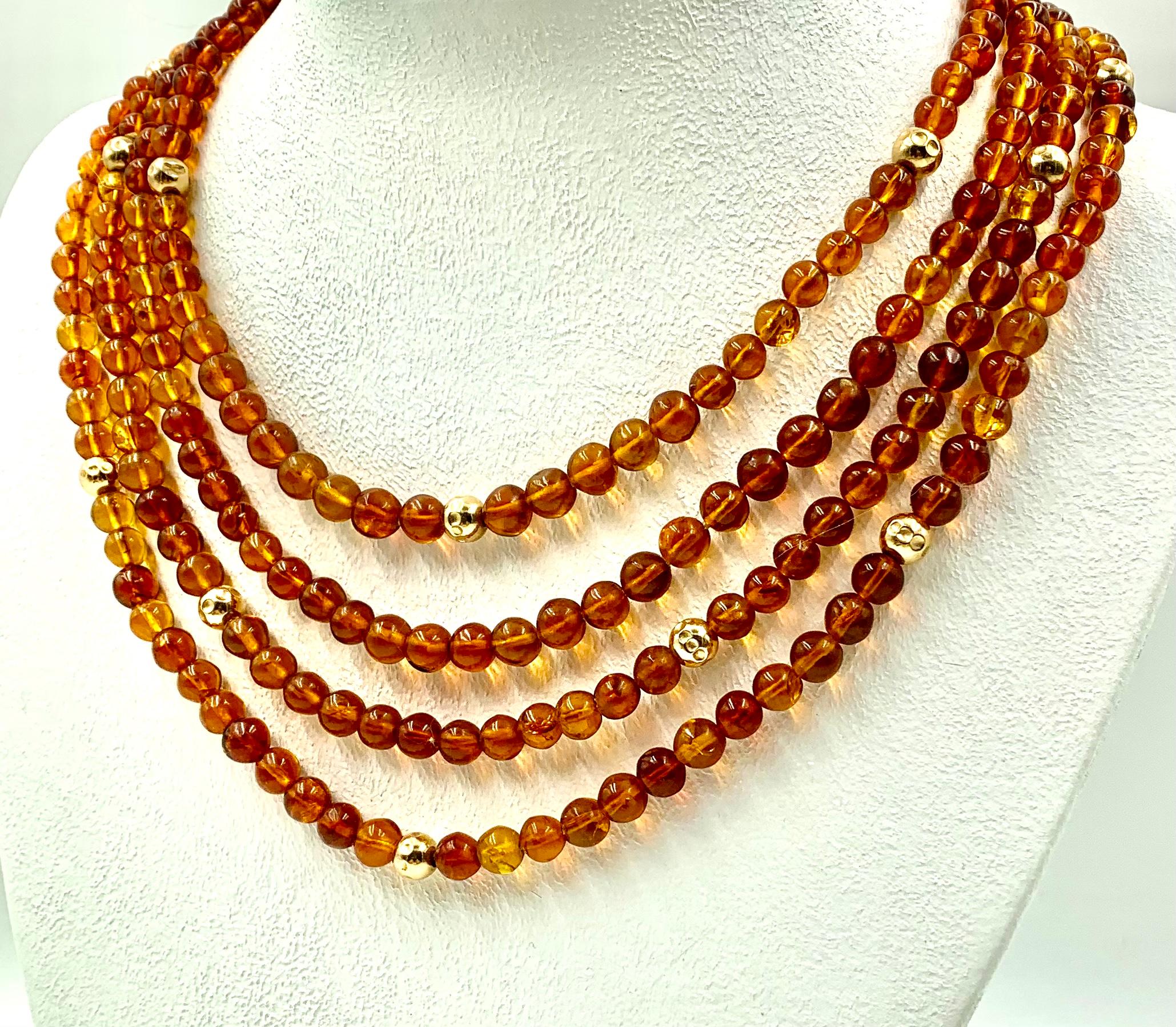 round amber beads