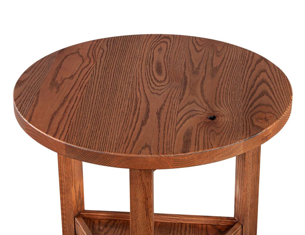 round mission style end table