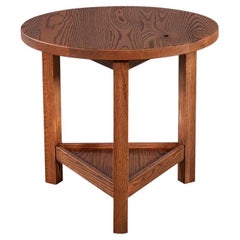 Round Natural Oak Side Table by Ellen Degeneres Forge Side Table
