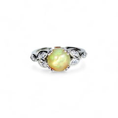 Runder natürlicher Opal Ring