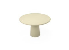 Contemporary Round Natural Plaster "Menhir" Table 140cm by Isabelle Beaumont