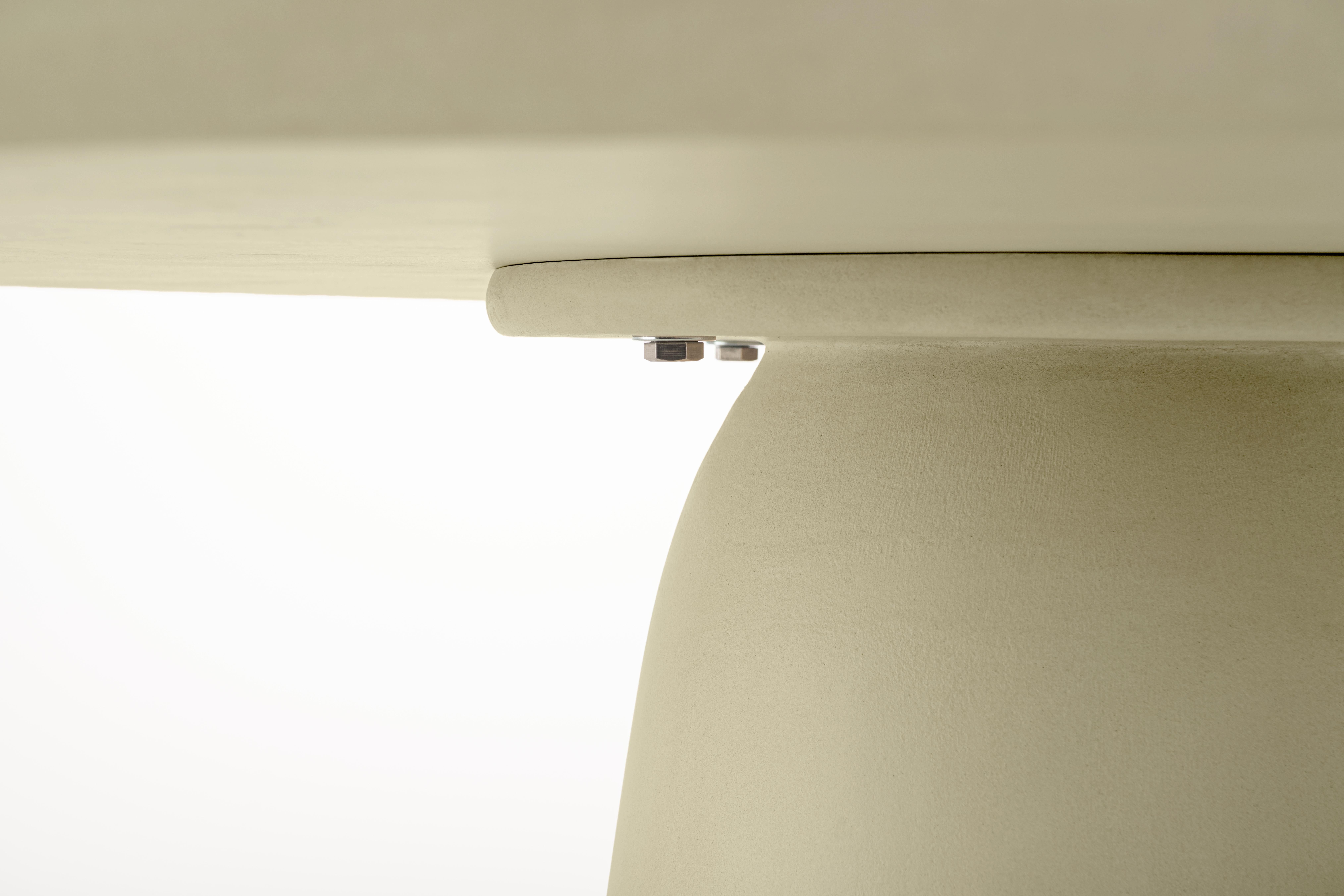 Hand-Crafted Contemporary Round Natural Plaster 