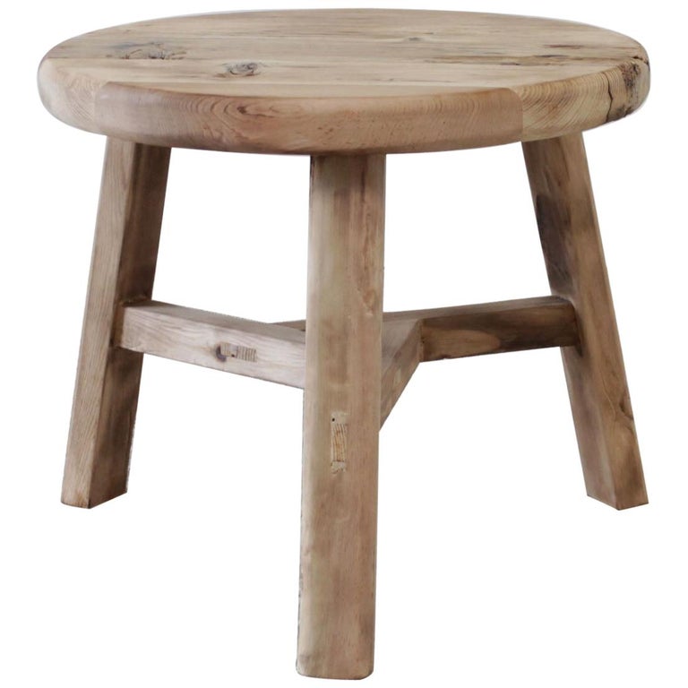 Round Natural Side Table Made From Reclaimed Elm Wood At 1stdibs - Reclaimed Elm Round Coffee Table Round Natural Side Table Made From Reclaimed Elm Wood At 1stdibs - Reclaimed Elm Round Coffee Table