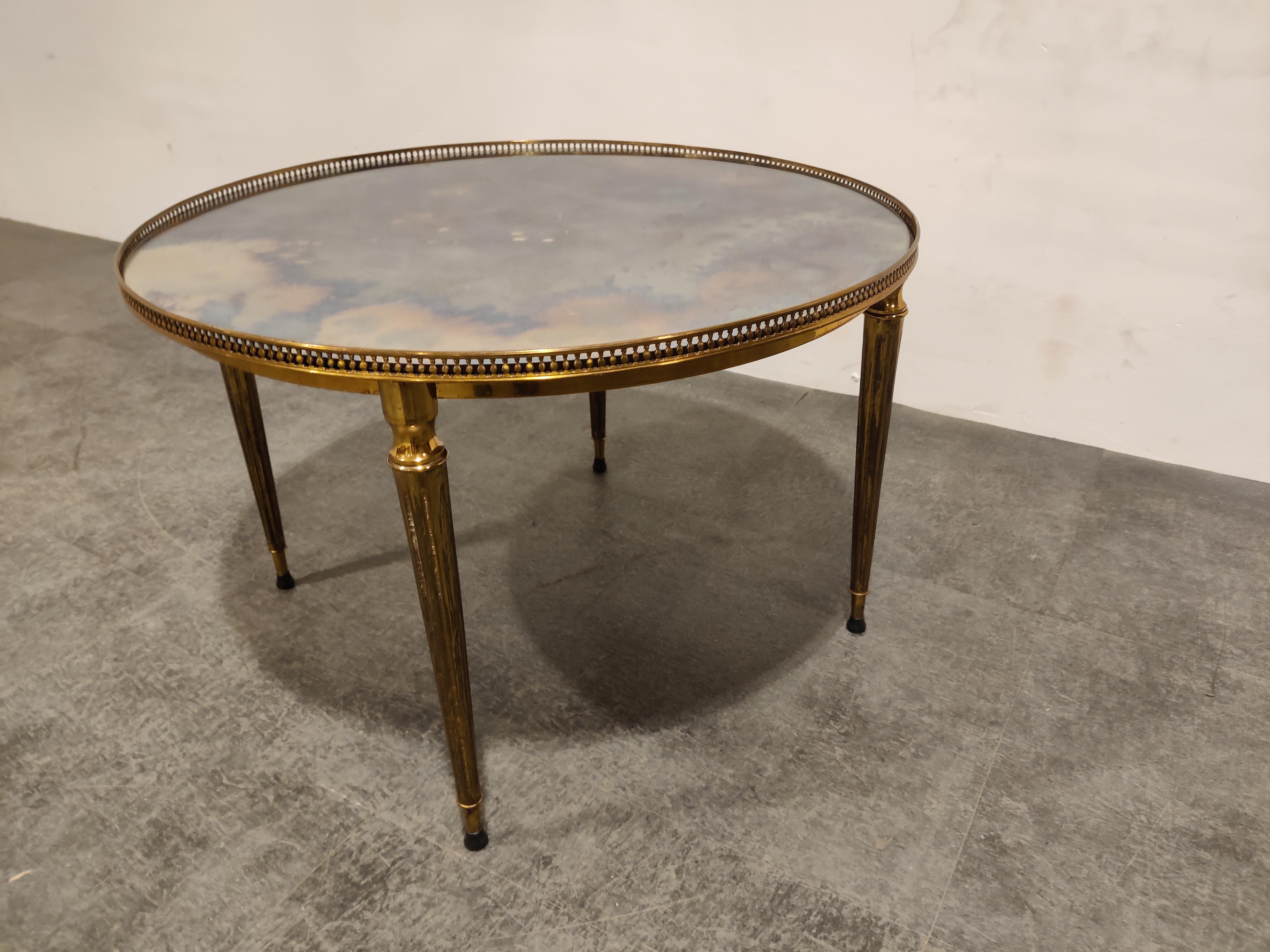 Round Neoclassical Coffee Table, 1960s In Good Condition In HEVERLEE, BE