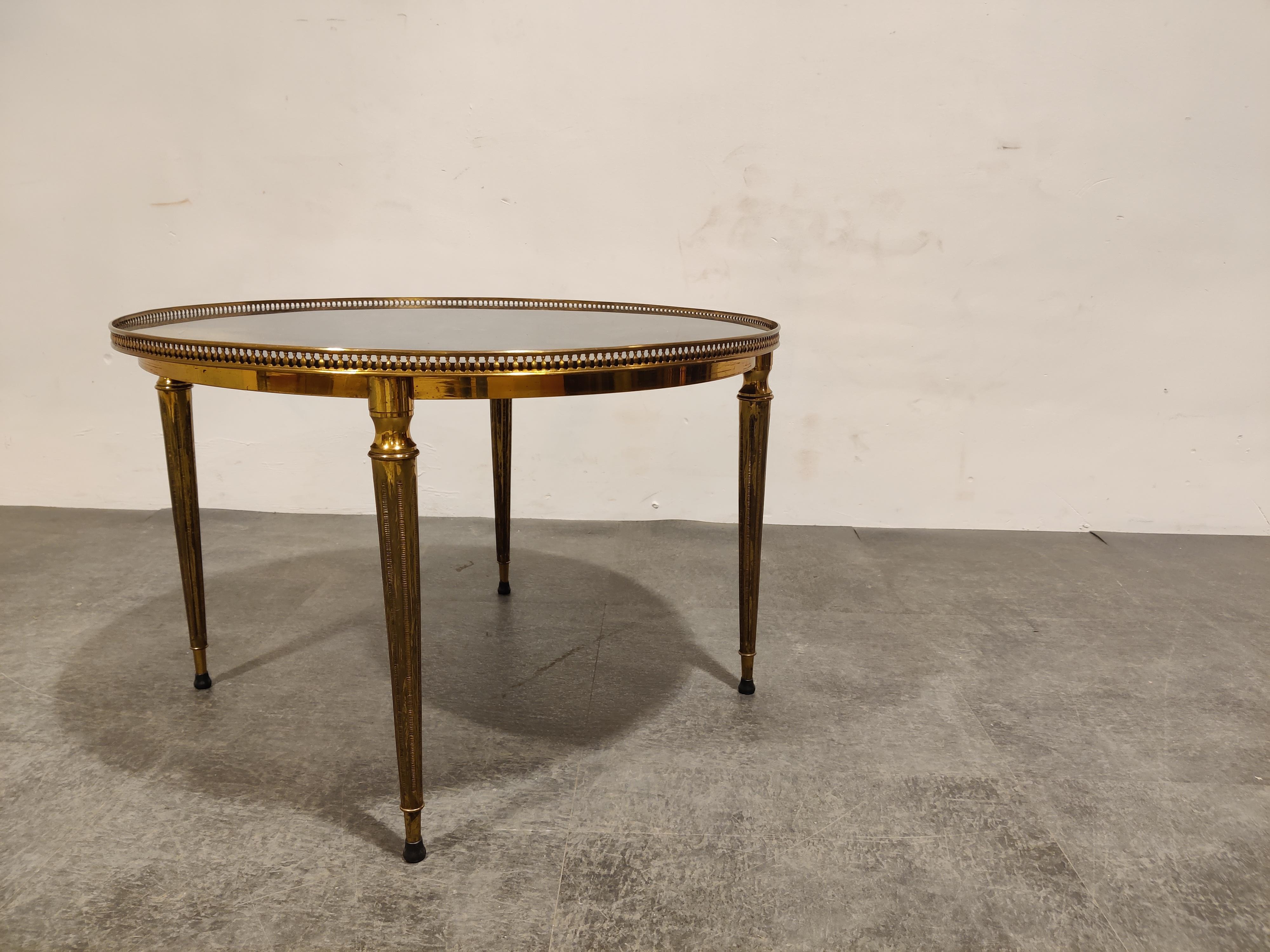 Metal Round Neoclassical Coffee Table, 1960s