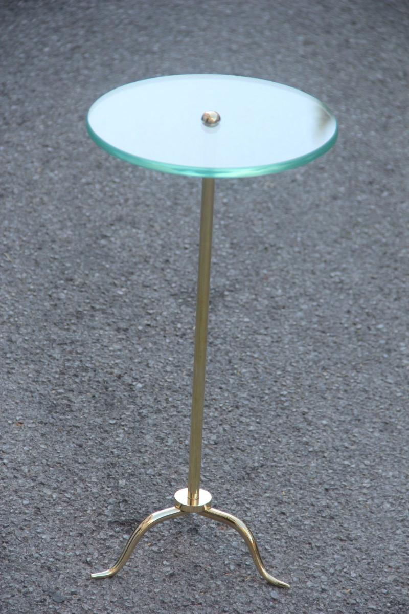XXI secolo e contemporaneo Scultura rotonda in ottone con piedini d'oro in stile Gueridon, metà del secolo scorso. in vendita