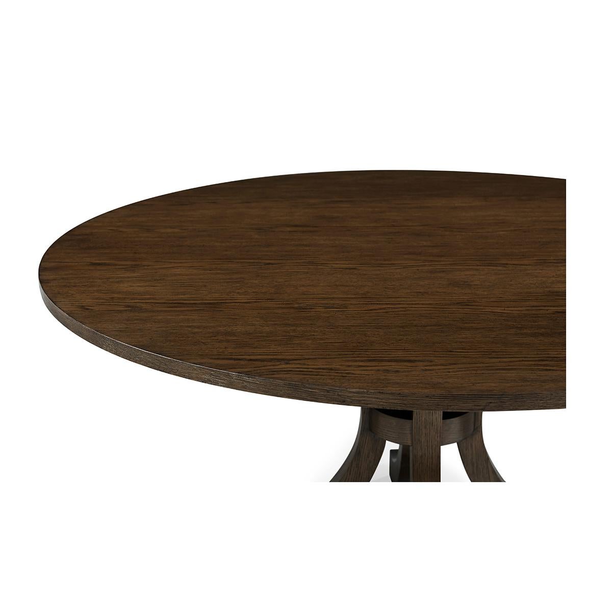Mesa de Comedor Costera Redonda de Roble Vietnamita en venta