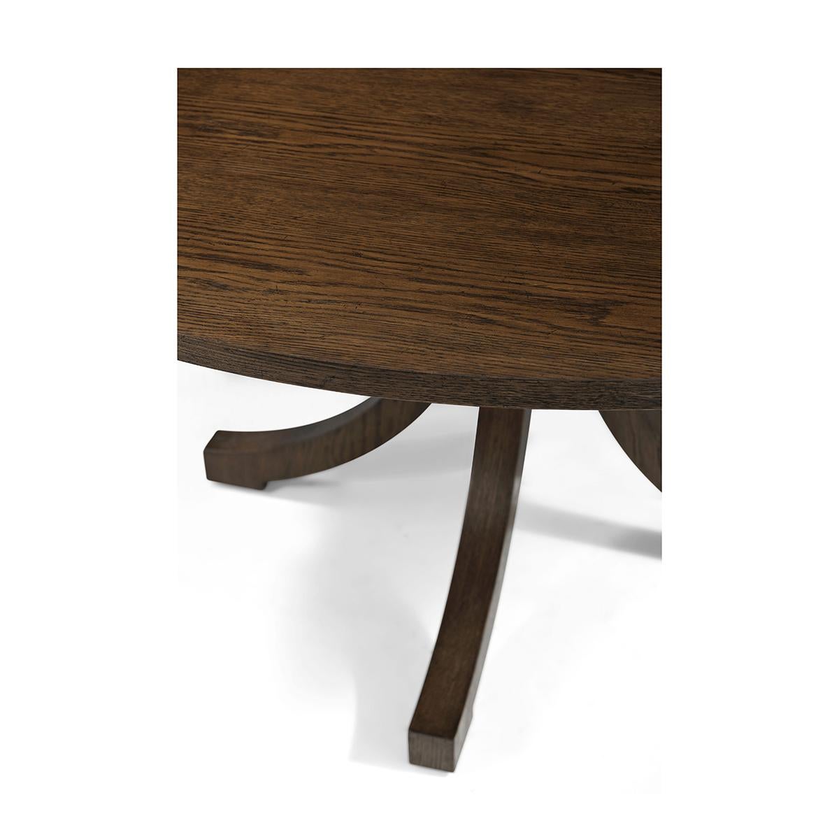 Mesa de Comedor Costera Redonda de Roble en Nuevo estado para la venta en Westwood, NJ