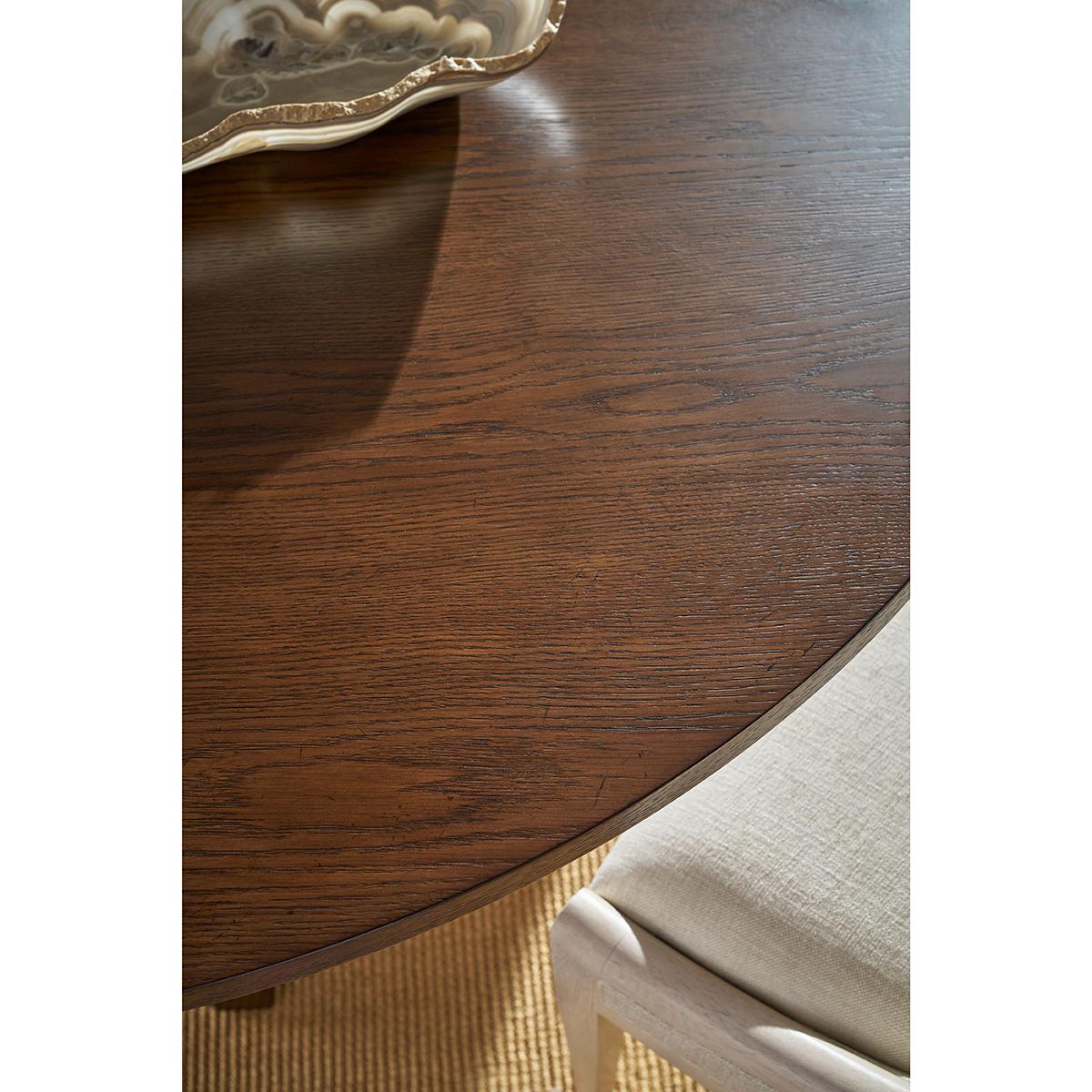 Mesa de Comedor Costera Redonda de Roble Madera en venta