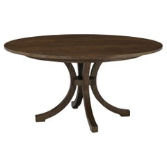 Round Oak Coastal Dining Table