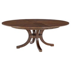 Round Oak Coastal Dining Table