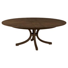 Table de salle à manger ronde à rallonge côtier en chêne