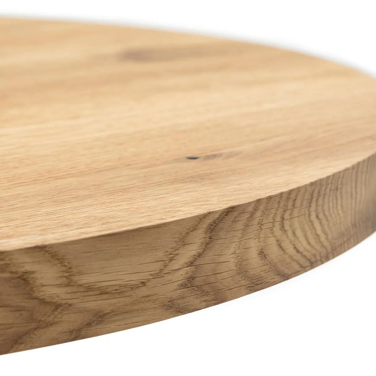Round Oak Coffee Table, Natural For Sale at 1stDibs