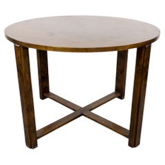 Round Oak Dining Table from UP Závody, 1930s