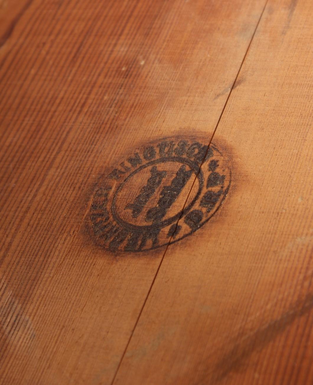 Round Oak Dining Table, Very Rare Enlarging Mechanism, Patented in 1920 6