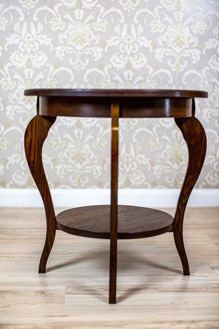 Round Oak End Table From the Early 20th Century at 1stDibs