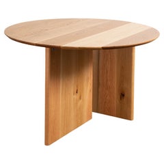 Round Oak Entry + Dining Table