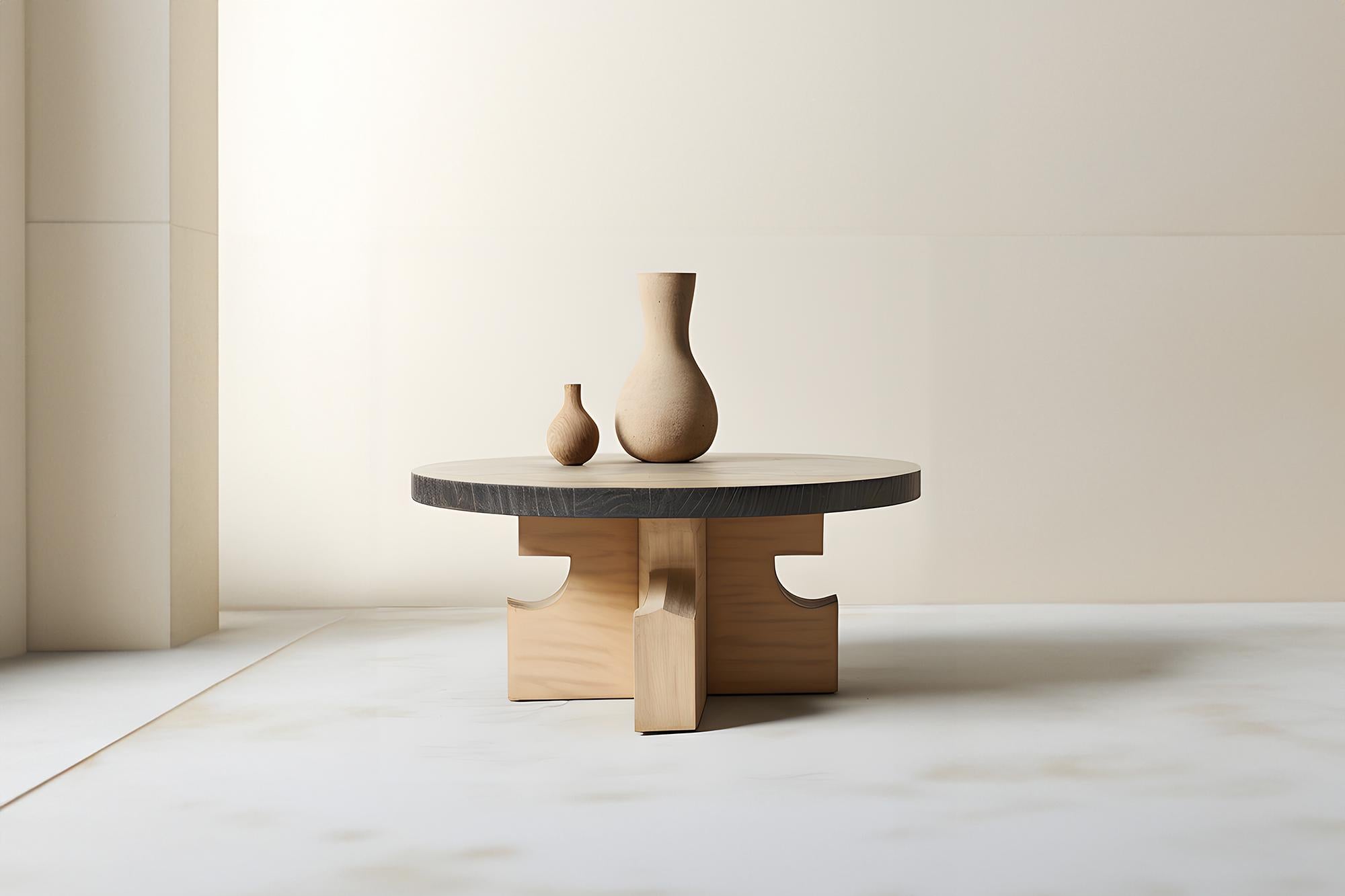 Brutalisme Table ronde en Oak Contemporary 63 Flair géométrique, look contemporain par NONO en vente