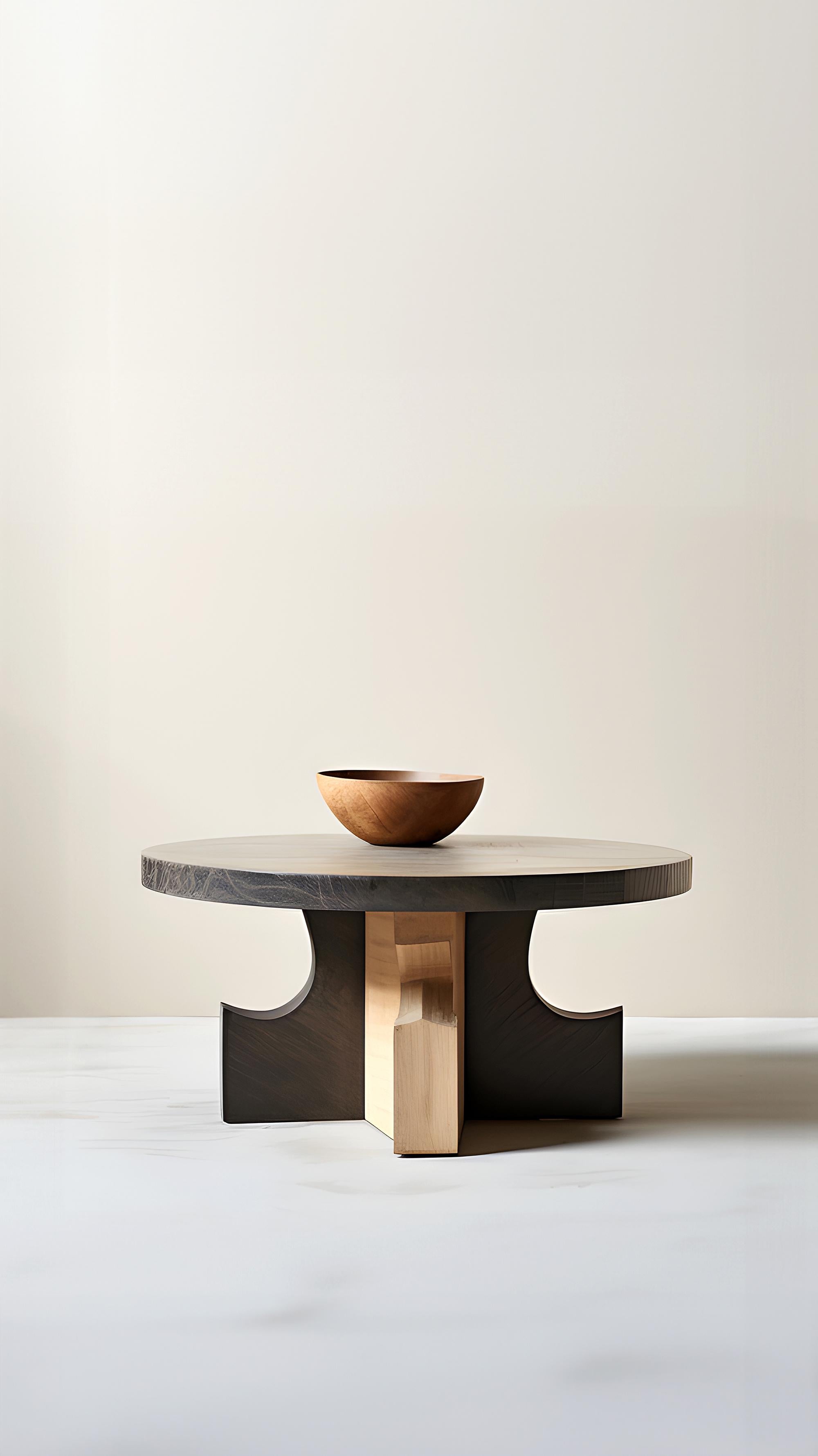 Runder Eiche Fundamenta Tisch 63 Geometrisches Flair, Contemporary Look von NONO (Hartholz) im Angebot