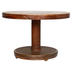 Round Oak Pedestal Ships Dining Table