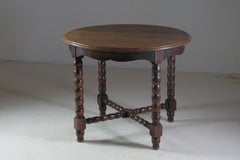 round oak table, France 1950