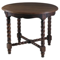 round oak table, France 1950