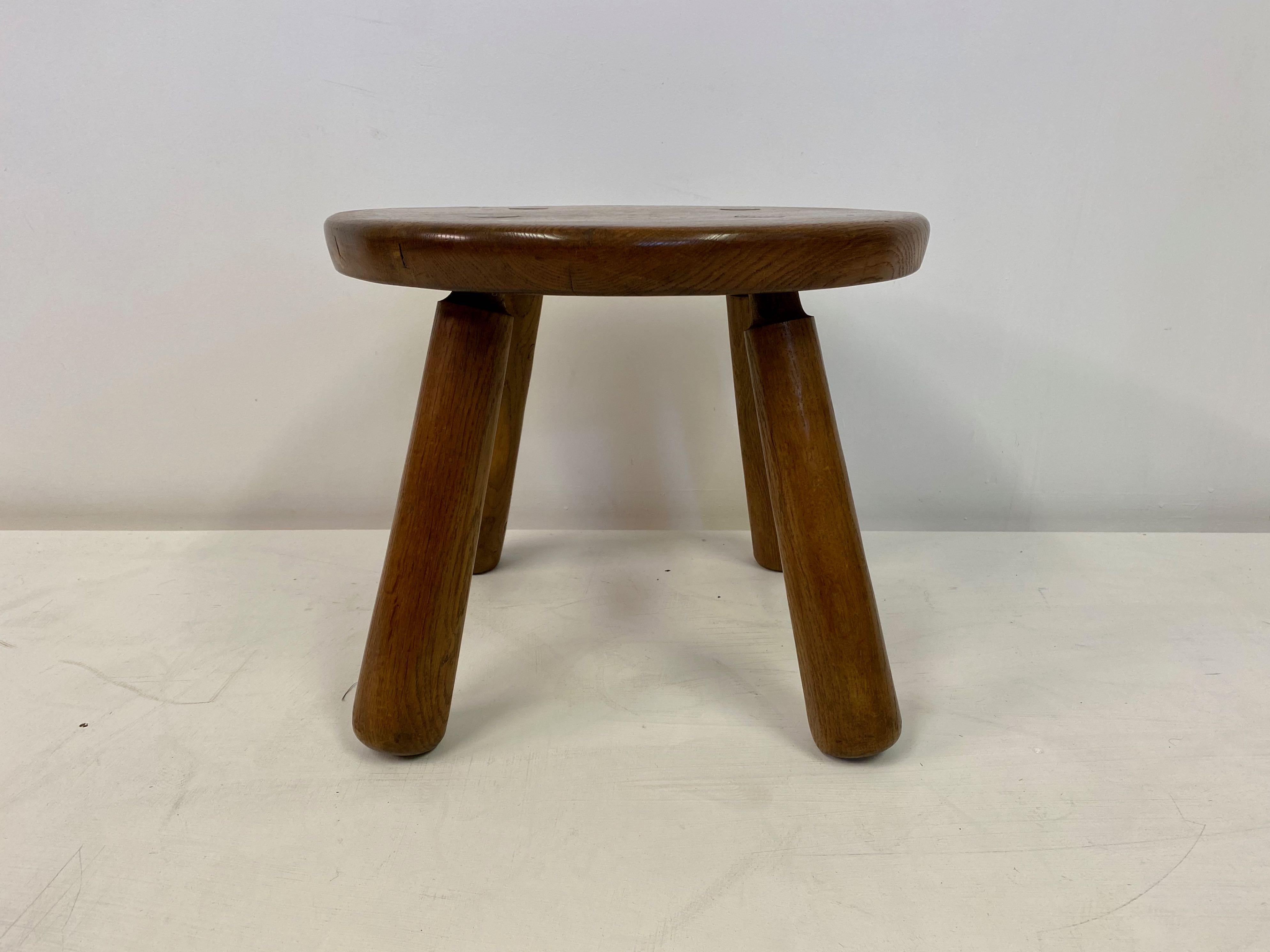 Mid-Century Modern Round Oak Table in the Style of Philip Arctander