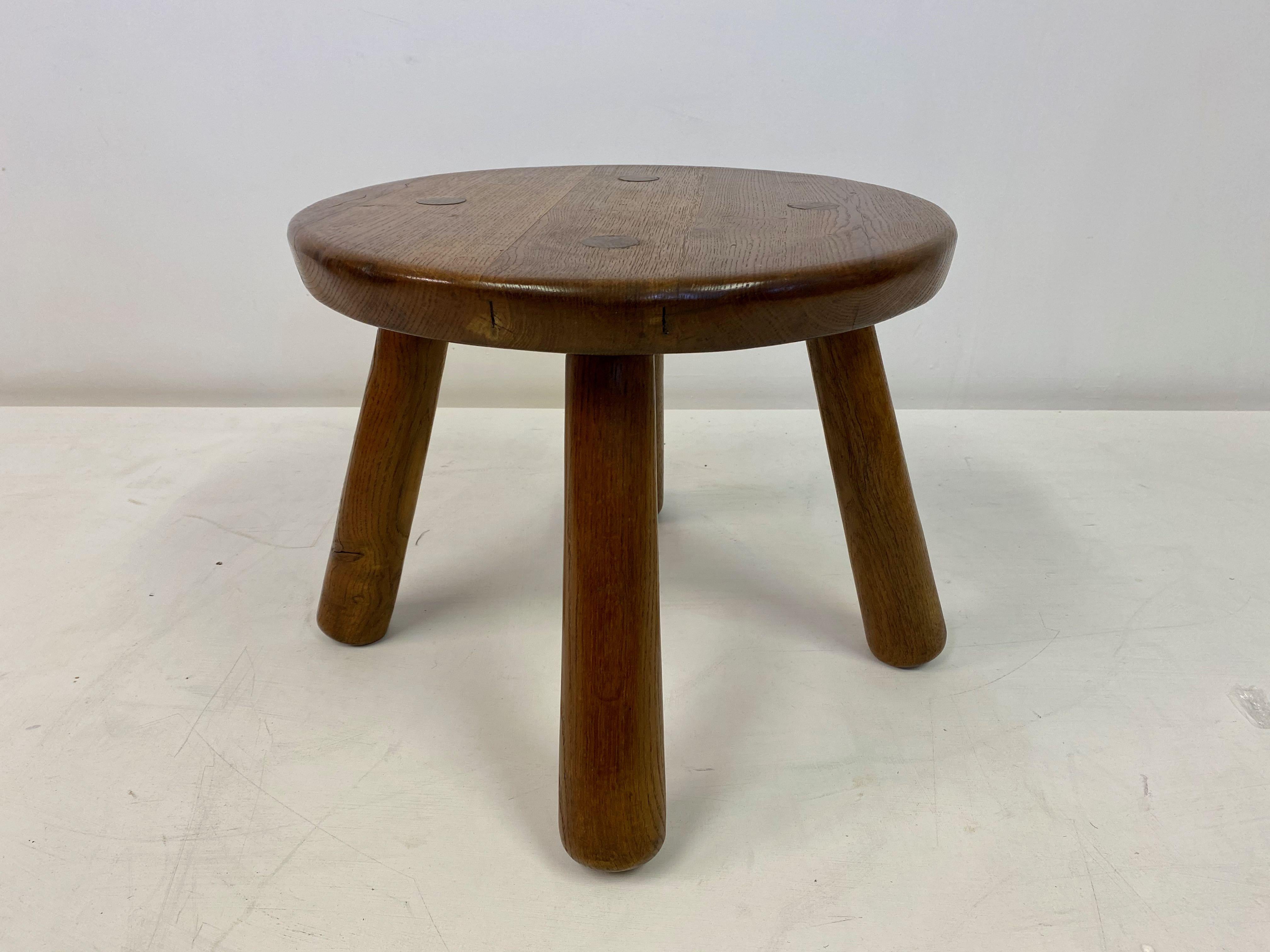 20th Century Round Oak Table in the Style of Philip Arctander