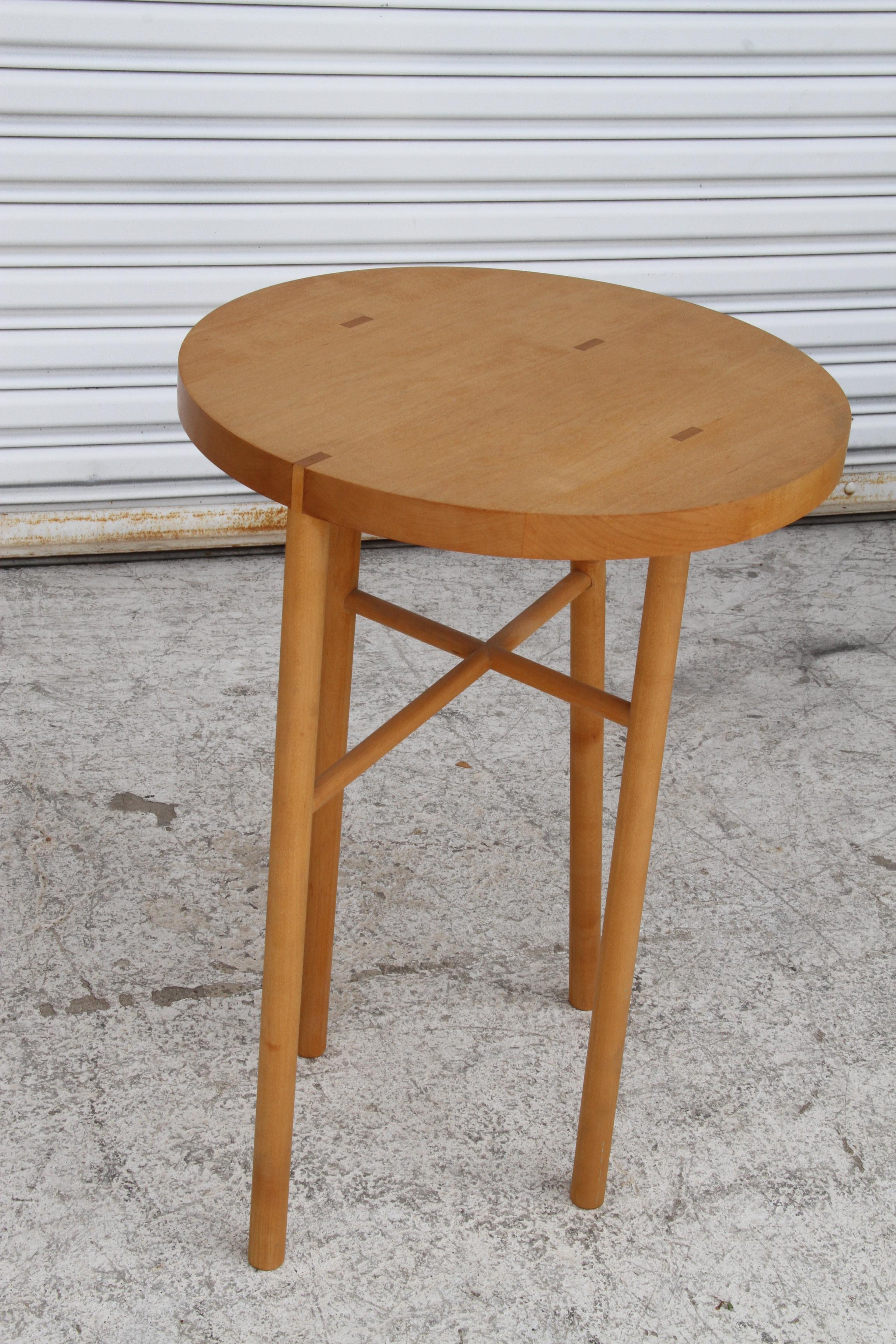 Maple Round Occasional Table By Richard Meier For Sale