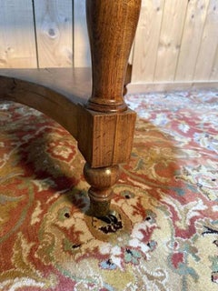 Table d'appoint ronde - Guéridon de l'époque Louis-Philippe en noyer massif