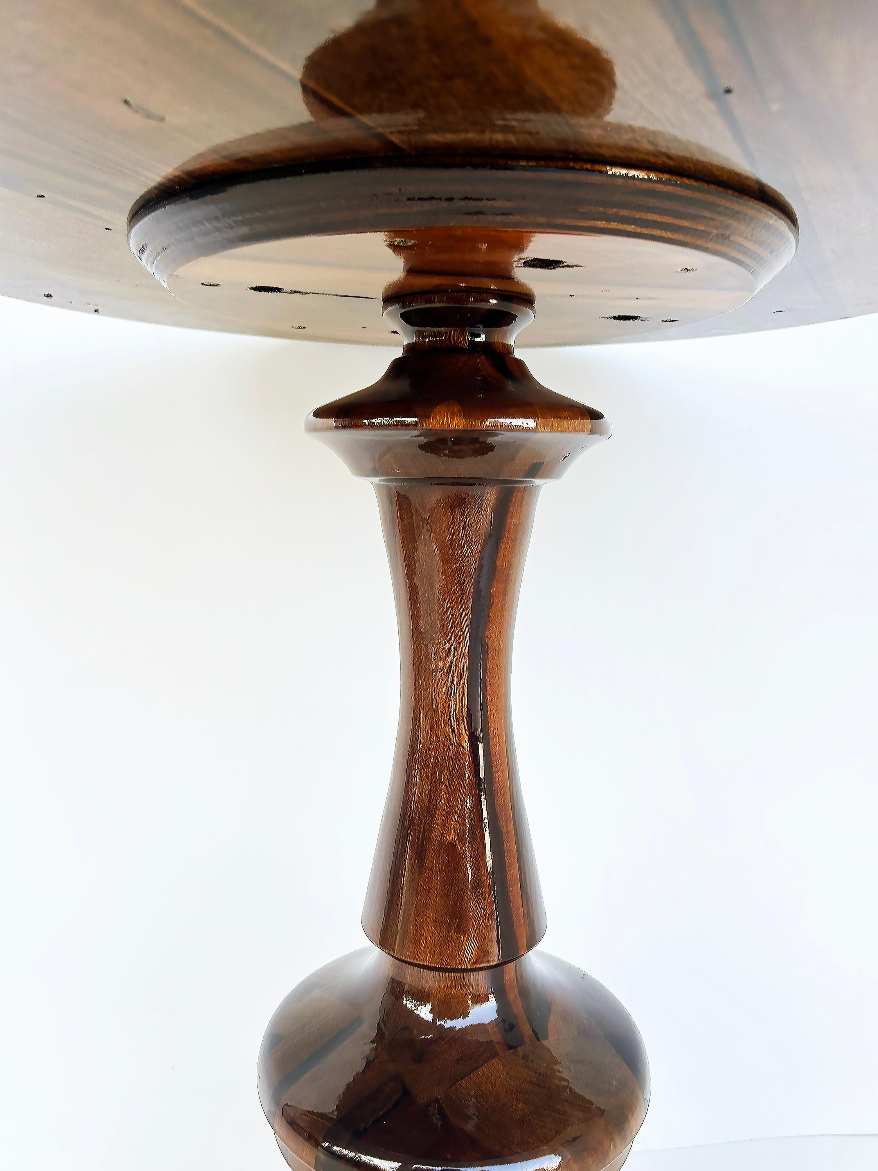 Round Occasional Table with Turned Pedestal Base, Chess or Tea Table For Sale 2