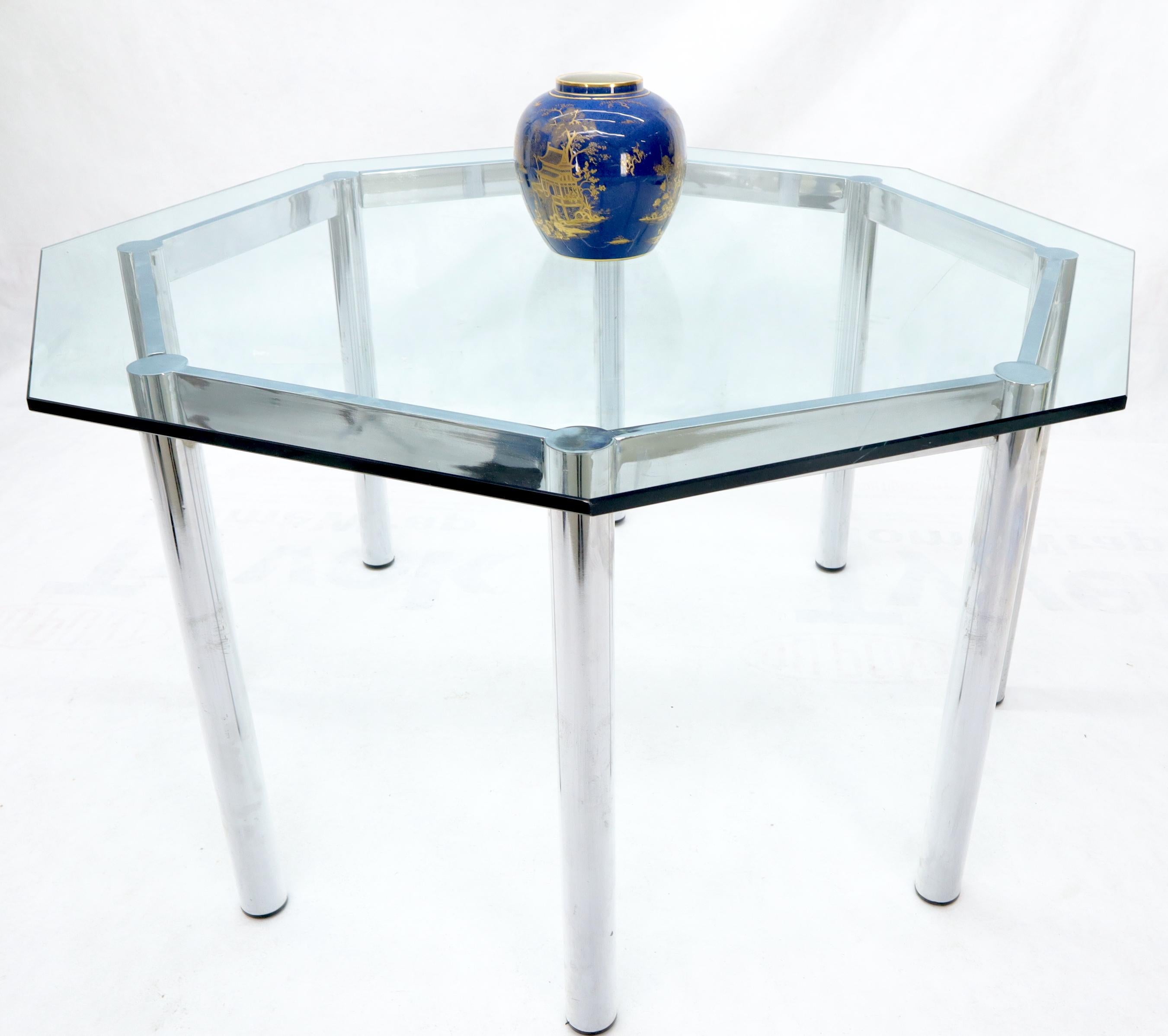 octagon glass table