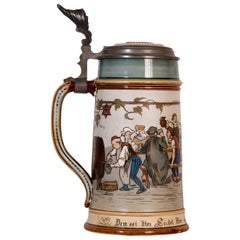 "Round of Drinks" (Round of Drinks) Mettlach Stein