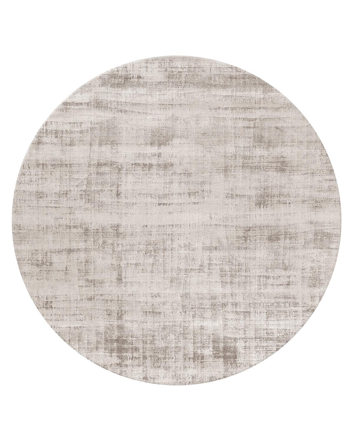 Artisan Hand-woven Off-White 250 Round Rug by Mohebban
Dimensions: D 250 cm
Materials: Wool.

The Feel collection is made of precious hand-woven banana silk and worked with a cut-loop technique that gives the rugs a magnificent, iridescent shine and