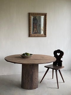 Runder Old Wood Esstisch