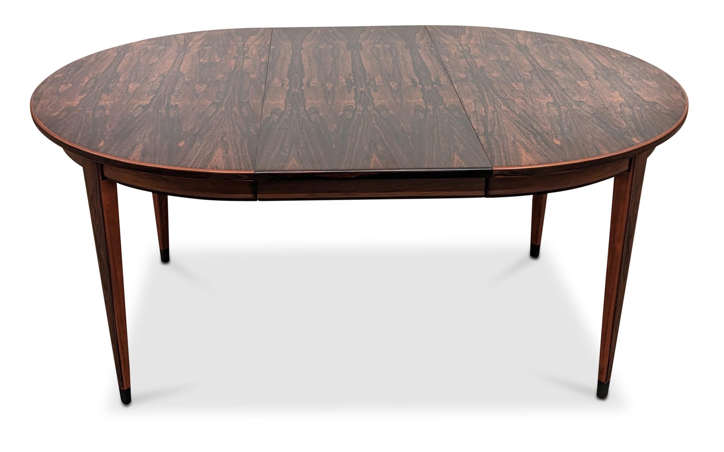 Round Omann Jun Dining Table W 1 Leaf 022368, Vintage Danish Midcentury 4