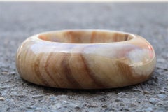 Round Onix Marble Italian Design Sergio Asti Ashtray 1950s