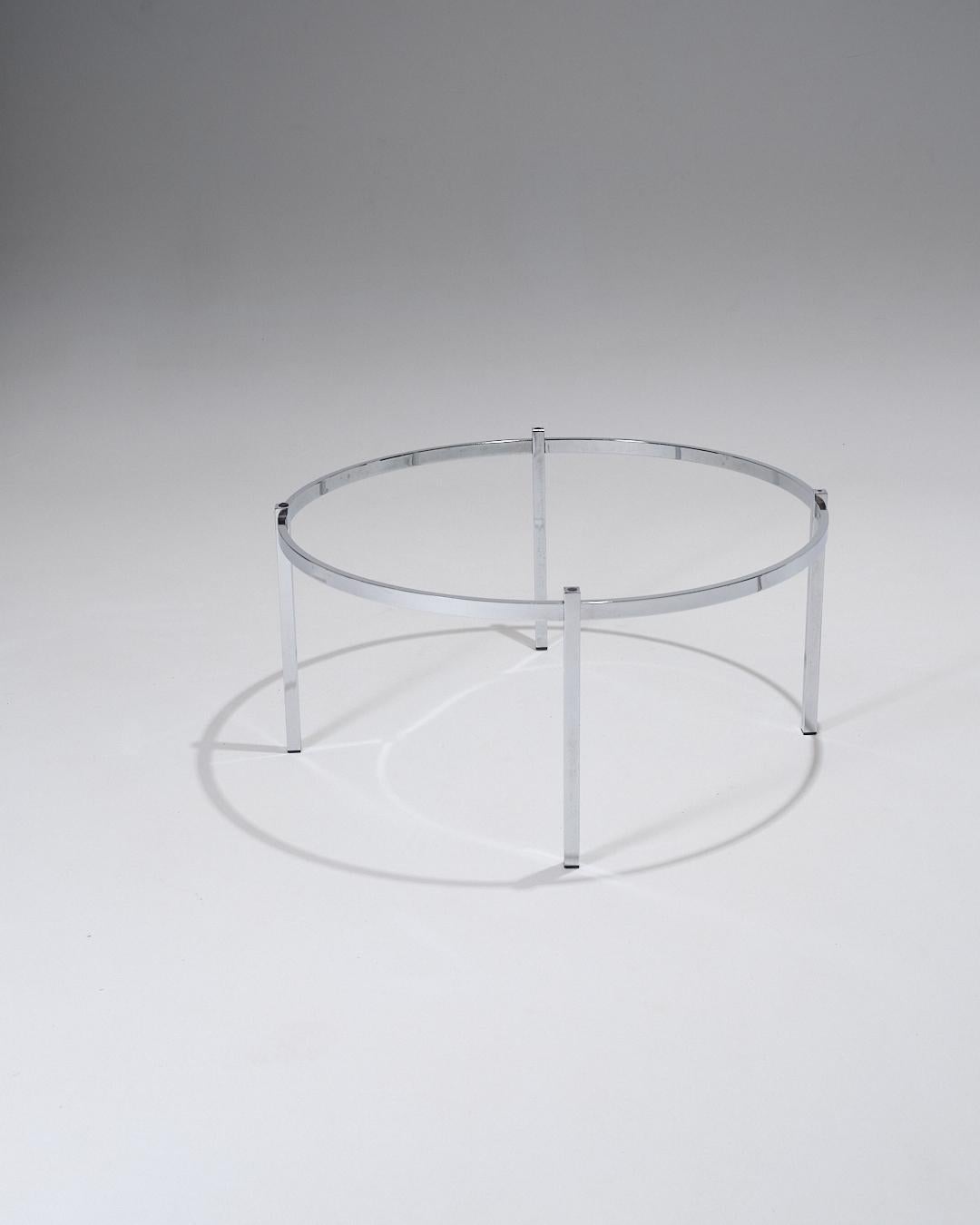 Round Onyx and Metal Coffee Table, 1960s For Sale 4