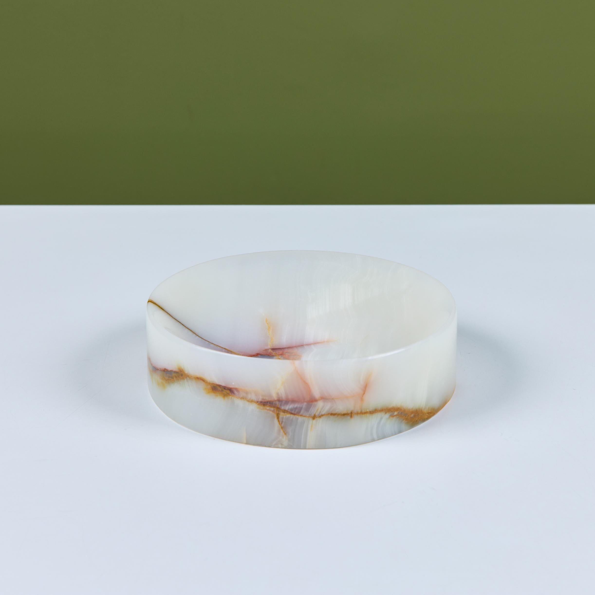 20th Century Round Onyx Ashtray For Sale