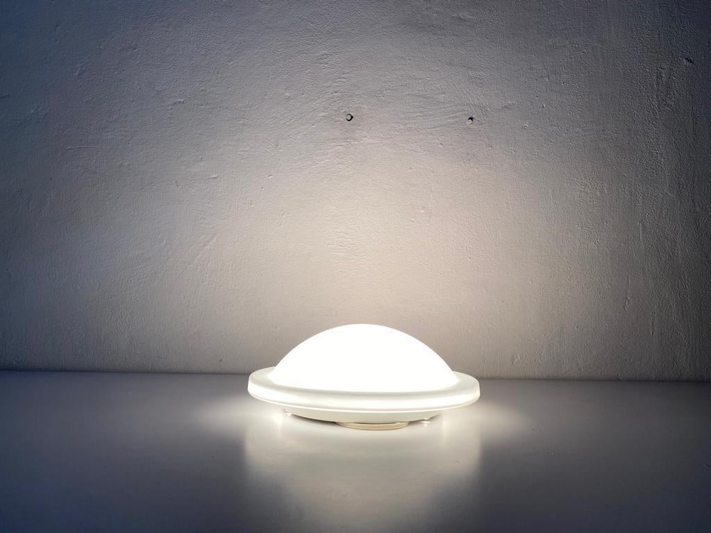 Late 20th Century Round Opal Glass Wall or Ceiling Lamp by Peill Putzler, 1970s, Germany