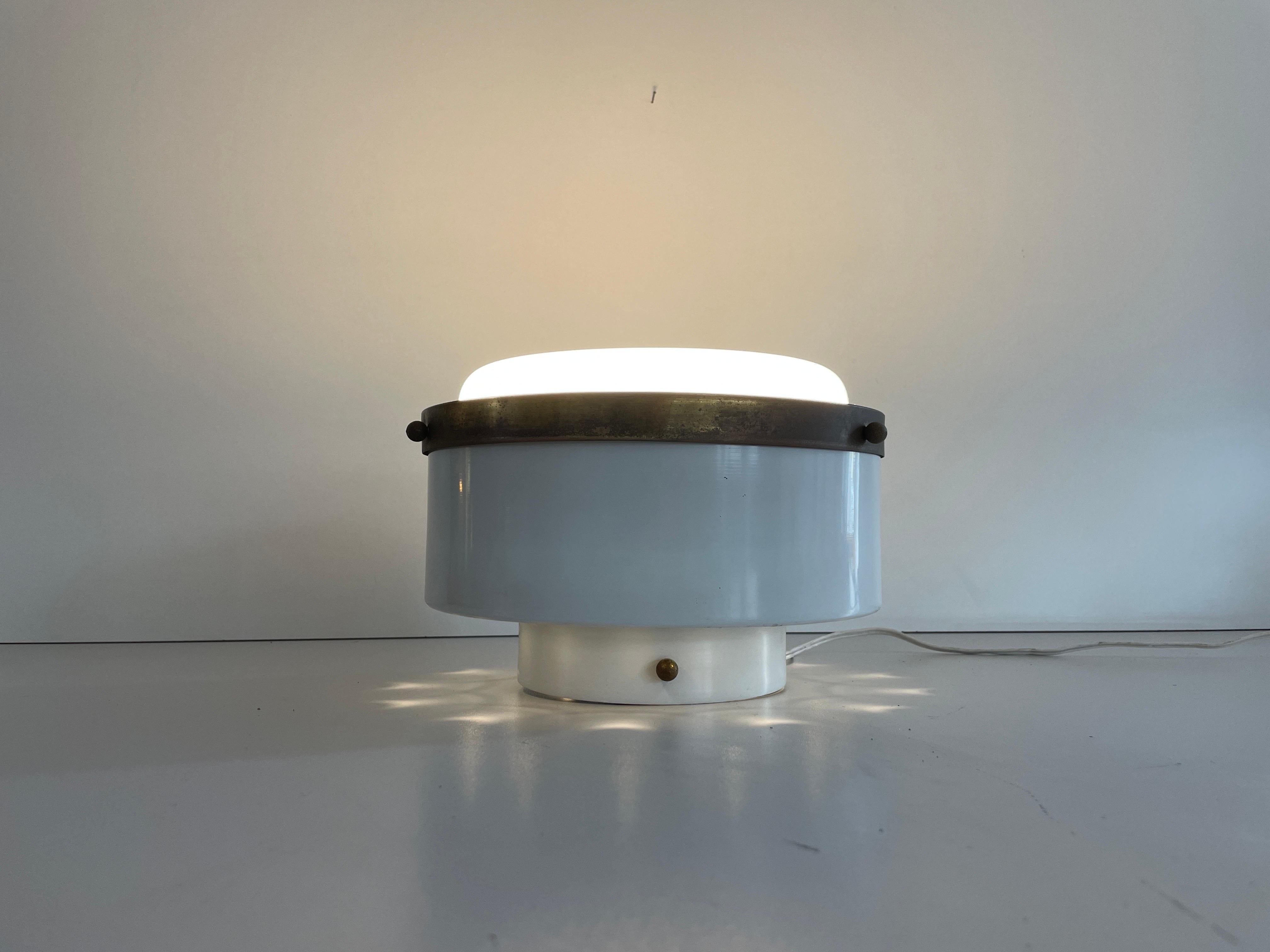 Empotrable redondo de cristal opalino de Minilumi Design, años 60, Italia en venta 6