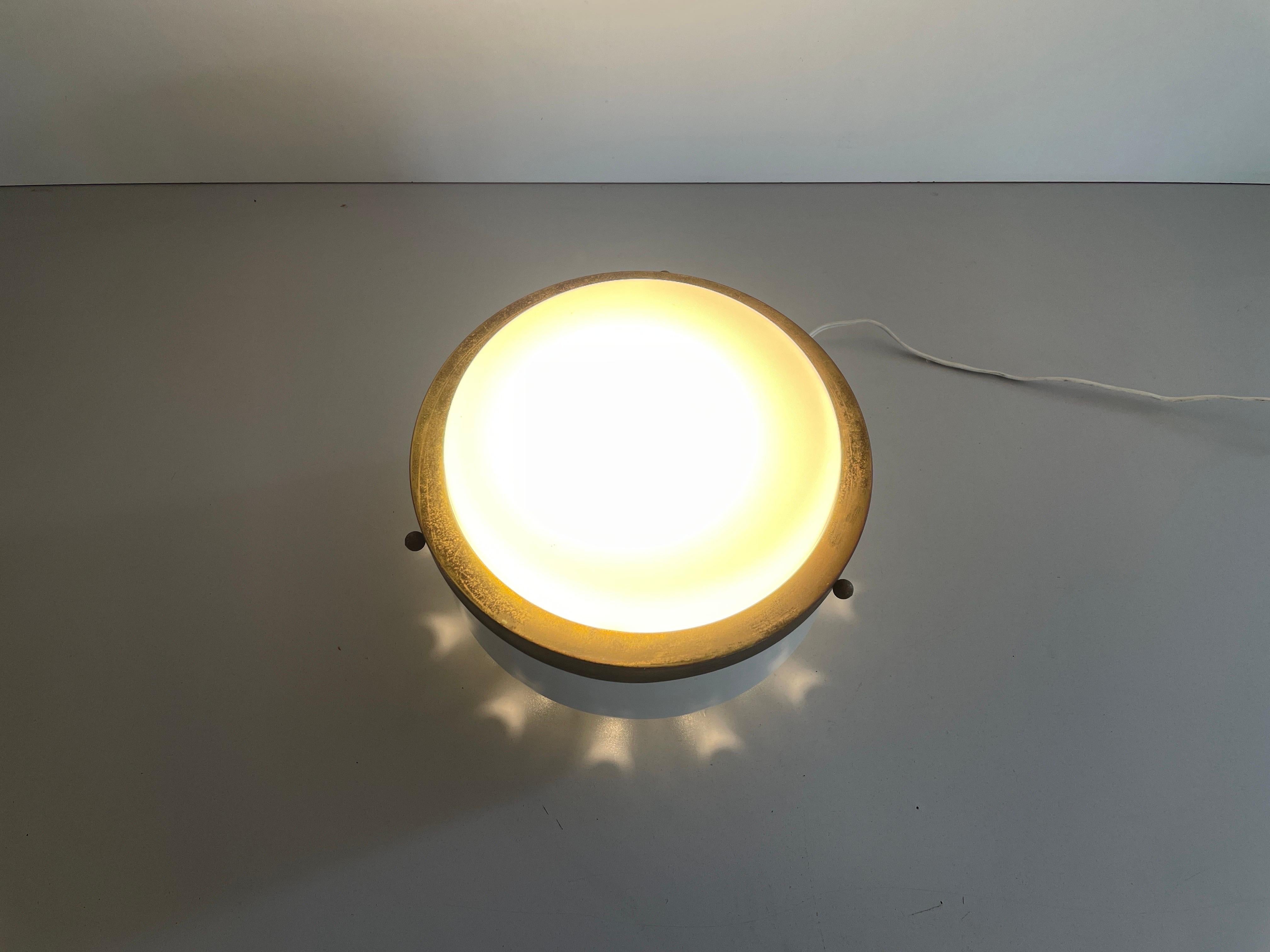 Empotrable redondo de cristal opalino de Minilumi Design, años 60, Italia en venta 7