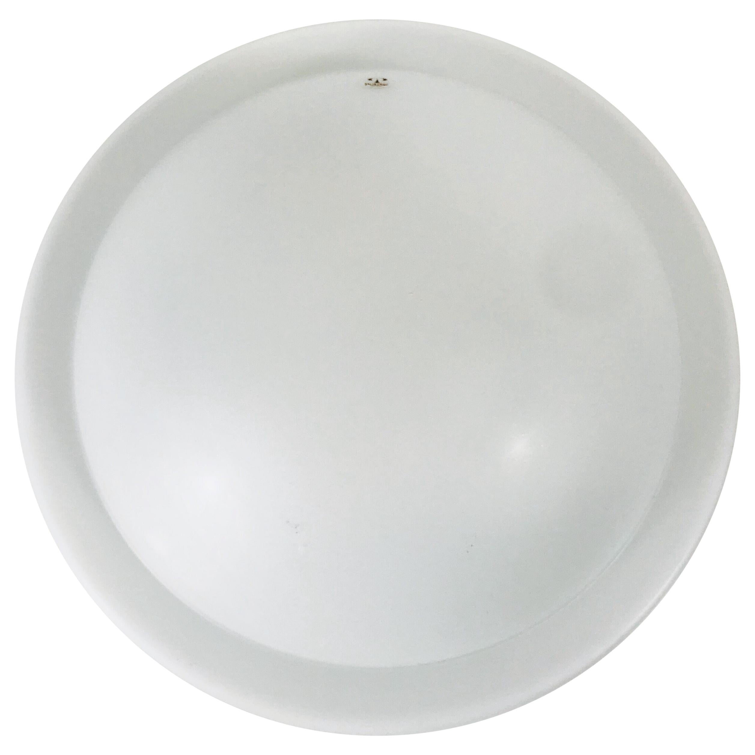 Round Opaque Glass Flush Mount by Peill and Putzler, 1970s, Germany