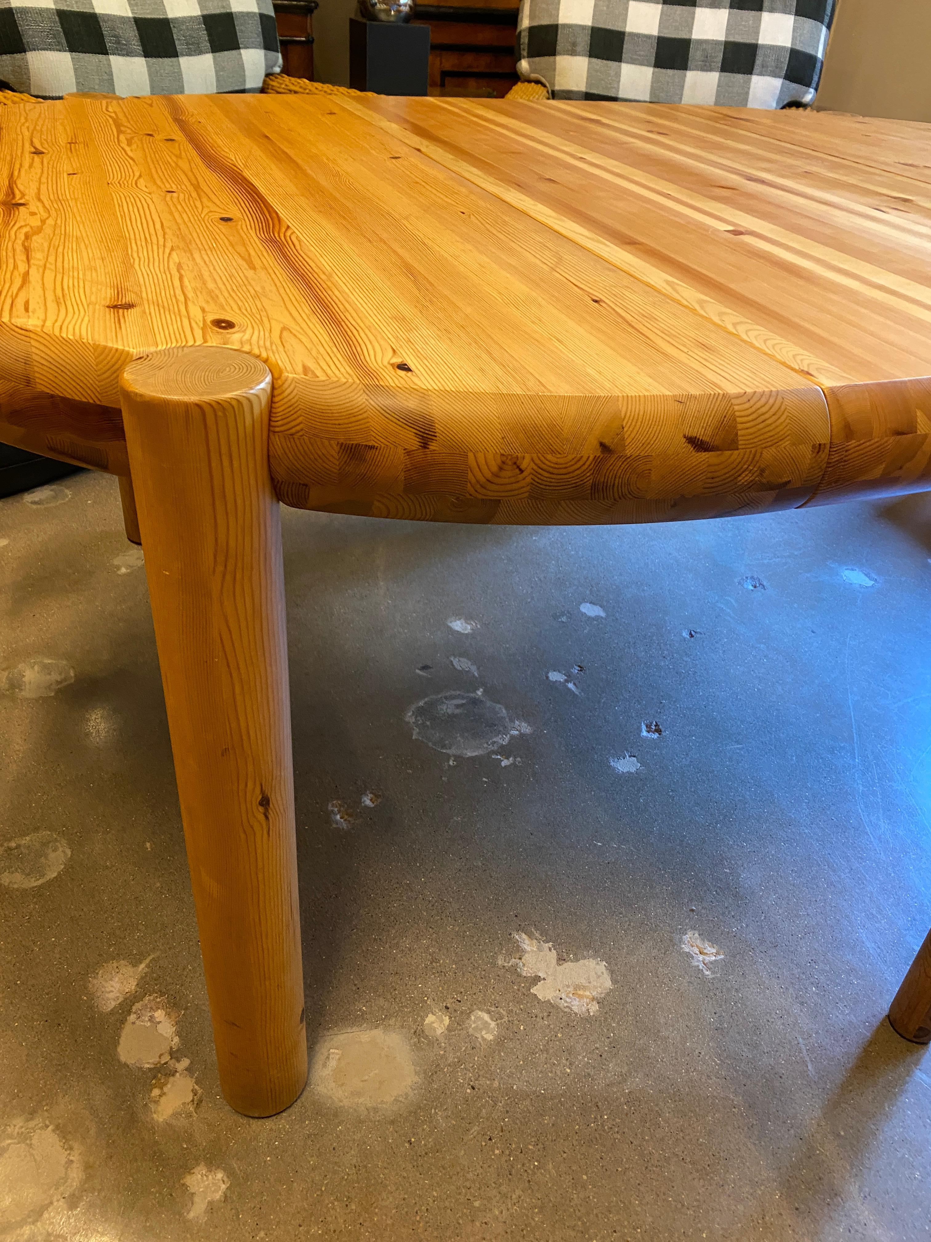 Pine Round or Oval Dining Table with Leaf by Rainer Daumiller, Denmark, 1960s