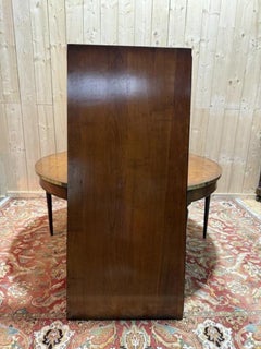 Round Or Oval Louis XVI Style Dining Table in Cherry Wood, 20th Century