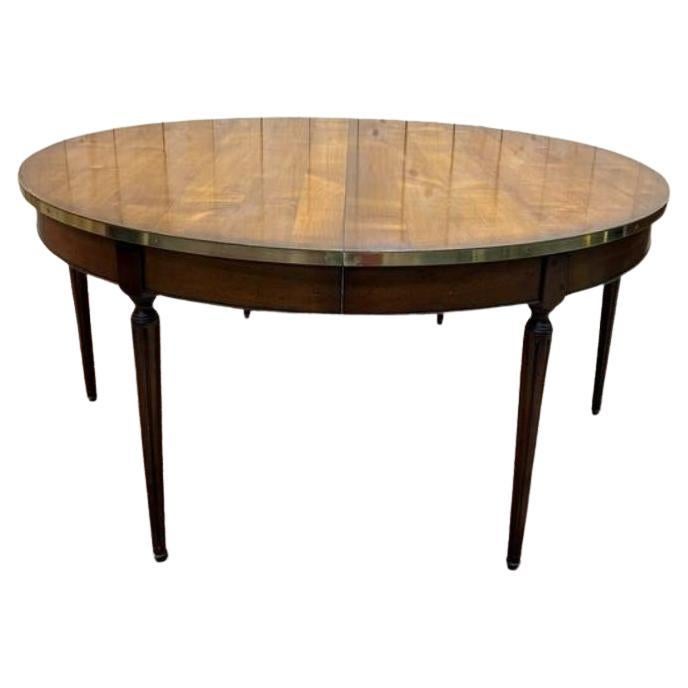 Round Or Oval Louis XVI Style Dining Table in Cherry Wood, 20th Century For Sale
