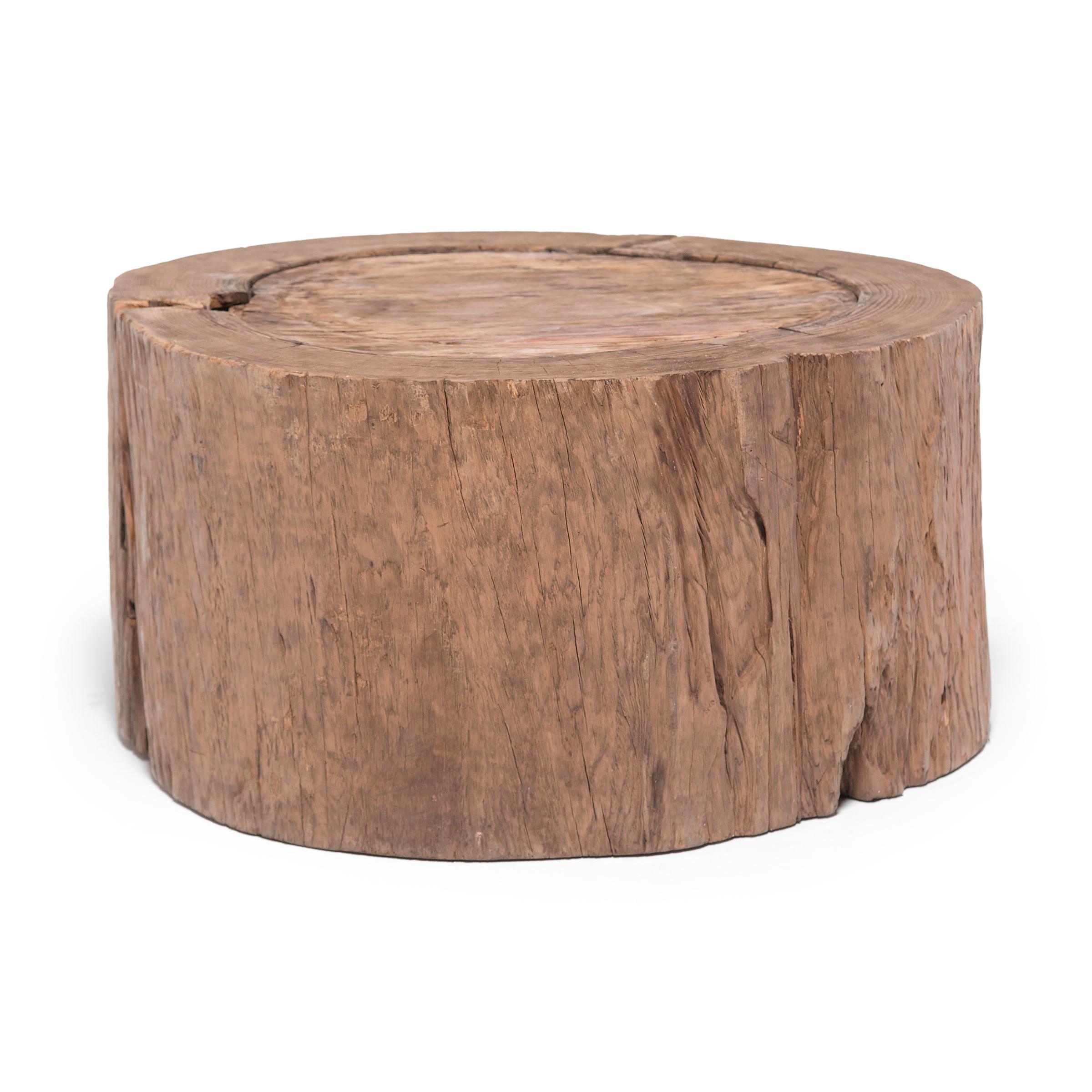 Chinese Round Organic Stump Table, circa 1850