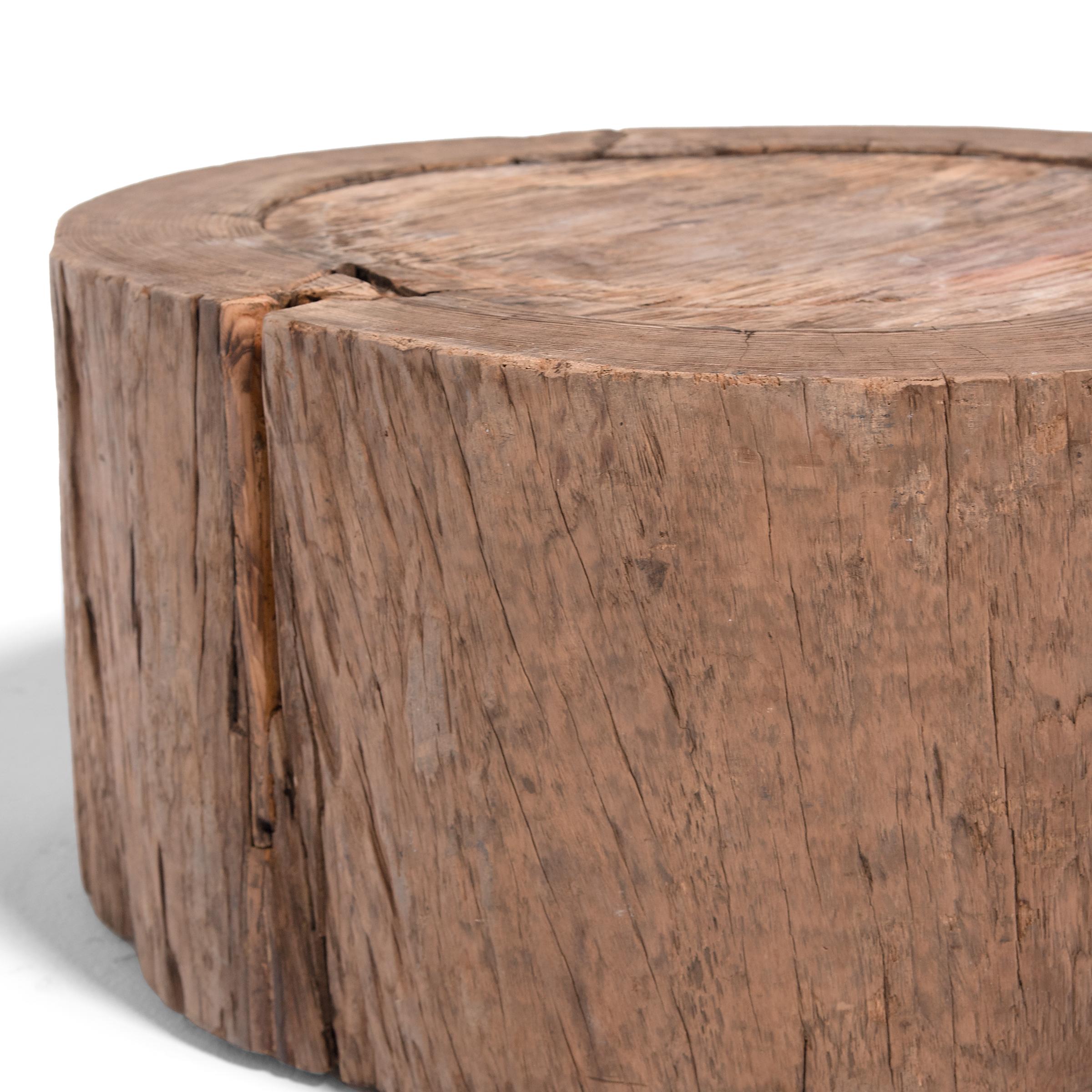 19th Century Round Organic Stump Table, circa 1850